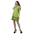 thumbnail image 4 of Moomaya Tunique à Manches Courtes Robes de Cocktail pour Femmes Robe en Coton Uni Extensible, 4 of 5
