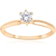 thumbnail image 4 of 14k Yellow Gold 1/5ct Round Solitaire Diamond Engagement Ring Brilliant Cut, 4 of 4