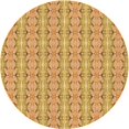 thumbnail image 1 of Ahgly Company Tapis Rond Lavable en Machine Intérieur Transitionnel Orange, 4 Pieds Rond, 1 of 7