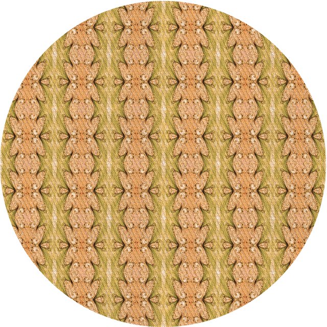 Ahgly Company Tapis Rond Lavable en Machine Intérieur Transitionnel Orange, 4 Pieds Rond