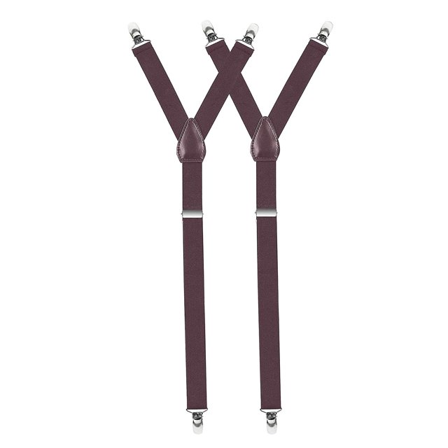 Hold'Em Improved Shirt Stays for Men Adjustable Elastic Y-style-Brown