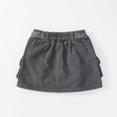 thumbnail image 5 of Girls Solid Color Cargo Skirt Low Waist Short Denim Jean Skirt, 5 of 5