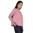 thumbnail image 2 of Moomaya Haut en Dentelle Style Victorien pour Femmes Manches Longues Tunique Décontractée Unie, 2 of 6