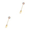 thumbnail image 2 of Transemion 1/2/3/5 Cartoon Adorable Restaurant Hotel Tableware Portable Washable Stainless Steel Stirring Mixing Dinnerware Cake Flatware Candy Fork Rainbow 2PCS, 2 of 6