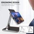 thumbnail image 2 of Graflsoa Support Réglable en Alliage d'Aluminium pour Téléphone et Tablette - Support Pliable, Antidérapant, Portable en Argent/gris, 2 of 6