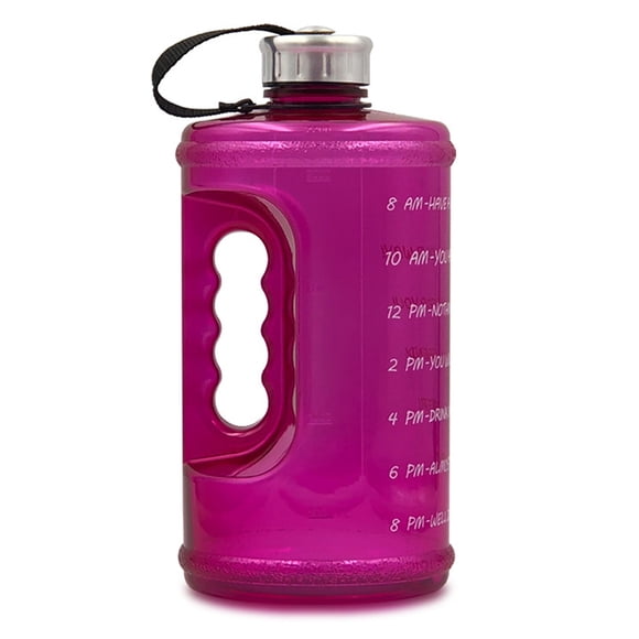 2.2L Motivational Water Bottle with Time Marker for Outdoor Camping, Hiking, Backpacking, Traveling, Fitness and Sports