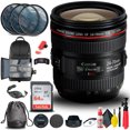thumbnail image 1 of Canon EF 24-70mm F/4L IS USM Objectif (6313B002) + Filtre + Sac à Dos + 64 Go + Plus (Modèle International), 1 of 3