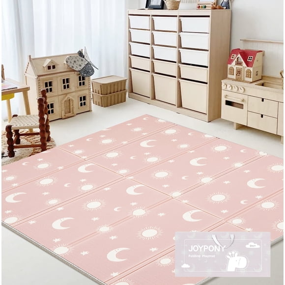 Joypony Large Baby Play Mat, 47" x 47 ", Foldable, Double-Sided, for Babies and Toddlers