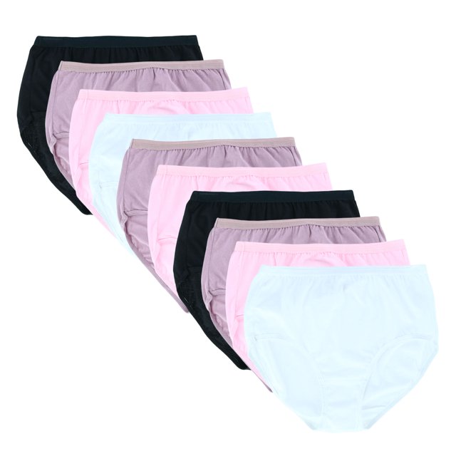 Culotte Brève en Coton pour Femmes, Ton Corps, Lot de 10, 9, Assorties