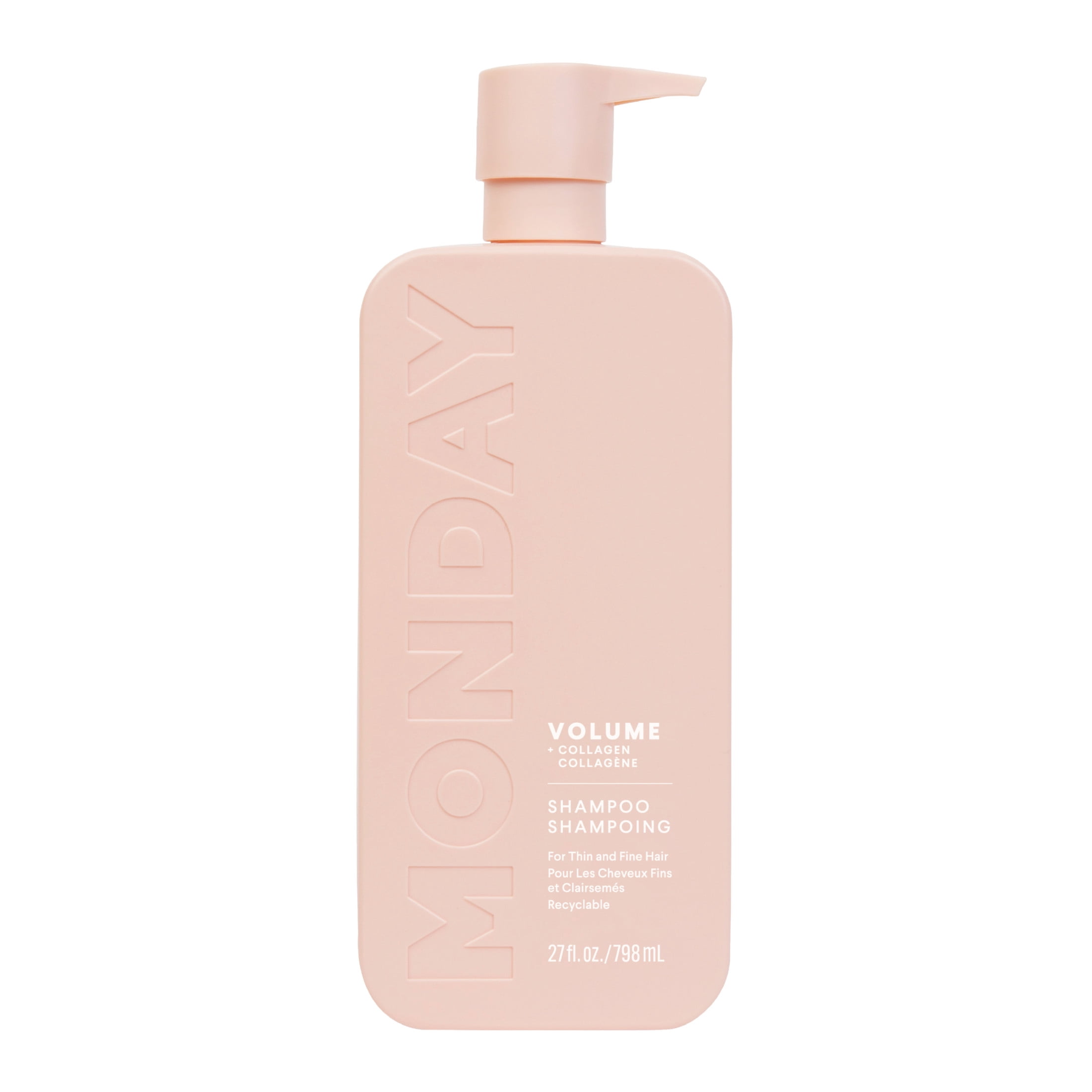 MONDAY Haircare VOLUME Shampoo with Hydrolyzed Collagen & Macadamia Oil for Thin, Fine & Flat Hair