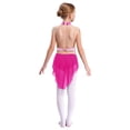 thumbnail image 2 of Jhaoyu Robe de Danse Lyrique pour Filles Robe de Ballet Enfants Sans Manches Gymnastique Justaucorps Jupe Haute Basse Rose&Rose Vif 14, 2 of 7