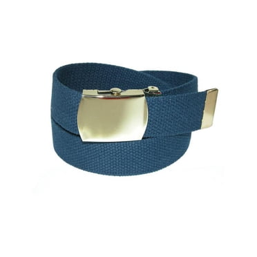 CTM® Ceinture Ajustable en Coton pour Enfants avec Boucle Militaire en Laiton