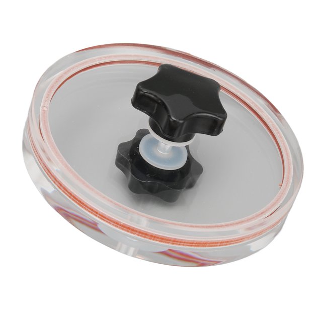 Économiseur d'Étiquette pour Disques Vinyles, Prise Industrielle Transparente Étanche, Pince de Protection pour Nettoyage de Disques Vinyles, Durée de Vie Prolongée avec Sac de Rangement pour 12 Pouces Rouge,Noir