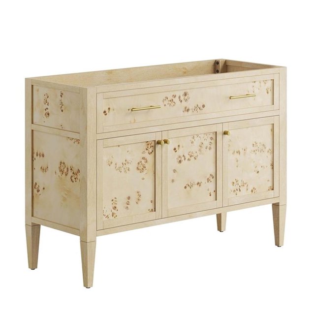 Pemberly Row 48" Wood Bathroom Vanity Cabinet (Sink Basin Not Included) in Burl