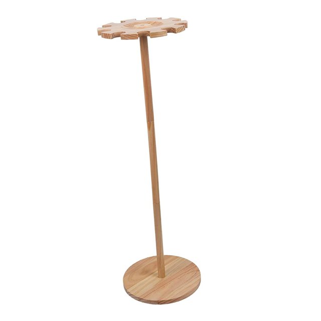 S SERENABLE 10 Baseball s Holder Floor Standing Club Wood Creative Baseball Stand