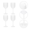 thumbnail image 4 of Miangastore 4Pcs Plastic Wine Cups Plastic Champagne Glass Household Goblets Storage Cups, 4 of 9