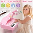thumbnail image 2 of Baby Piano Keyboard Toy for Toddler, 24 Keys Piano Instruments Toy with Microphone, Educational Keyboard Musical Instrument Toys for 1 2 3 Year Old Kids Birthday Gift, 2 of 14