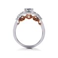 thumbnail image 2 of 1 1/4 ct Diamond Lab Created Vintage Engagement Ring 14K White & Rose Gold, 2 of 2