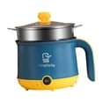 thumbnail image 2 of Electric Mini Hot Pot Electric Ramen Cooker 110V US Cooking Pot Nonstick Mini Pot Noodles Cooker for Cooking Dumpling Boiling Blue, 2 of 8