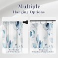 thumbnail image 2 of Plant Leaves Sheer Curtains 84 Inches Long 2 Panels, Blue Semi Sheer Curtains Light Filtering, Spring Summer Soft Textured Drapes for Bedroom Living Room Dining Room Window, 52" X 84", 2 of 5