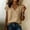 Khaki-A, variant on Daiosportswear Summer Women'S V-Neck Loose Solid Color Pullover Wrap Top Shirt,Linen Top Gray-A XL(XL)