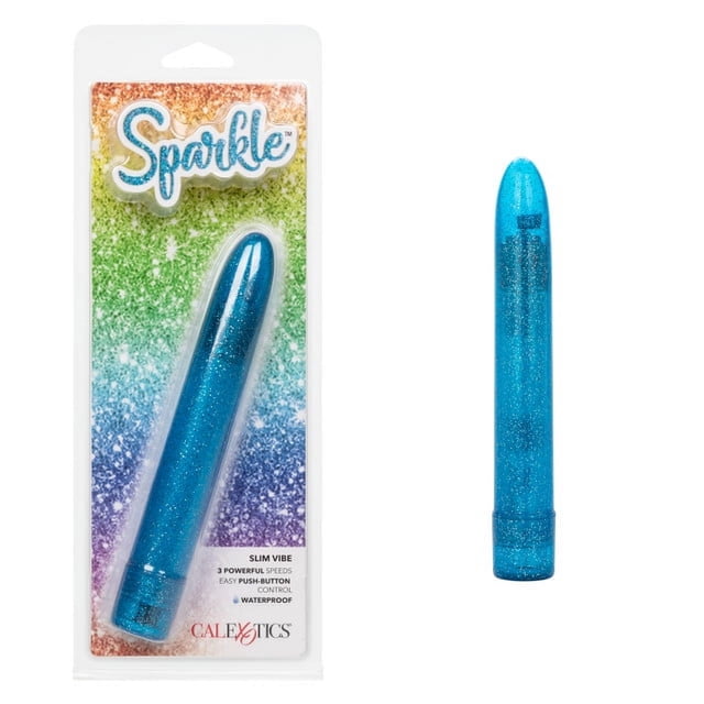 CalExotics Vibromasseur à Pois G Sparkle Slim Vibe, Bleu