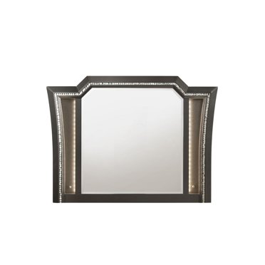 ACME Kaitlyn Mirror (LED) in Metallic Gray