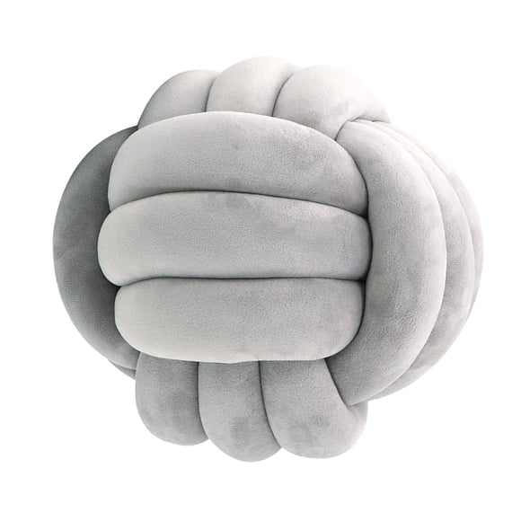 GROWTH TANK Knot Pillow Ball Thick Comfortable Knotted Pillows for Living Room Home Sofa Light Gray