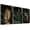 Feuille Noire d'Or, variante sur Décor Mural 3 Pcs pour la Maison Peinture à l'Huile sur Toile Impression Paysage Art Mural Décor Moderne pour la Maison Oeuvre d'Art Impression Image Peintures Image Encadrée Oeuvre d'Art pour Salon Murs de Salle à Manger 12x16 Pouces