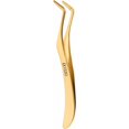 thumbnail image 2 of EKYSSO Lash Tweezer for Eyelash Clusters, Lash Applicator Tool, Eyelash Clusters Tweezers, Precision DIY False Eyelashes Extension Tweezers, Curved DIY False Eyelash Applicator Tweezer(Gold), 2 of 5