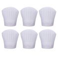 thumbnail image 1 of 6 Pcs Chapeaux de Chef Jetables, Chapeaux de Service Alimentaire, Chapeaux de Chef pour Cuisine de Restaurant, 1 of 9