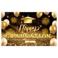 thumbnail image 4 of Decorative Flags, 2025 Class Graduation Photography Black and Gold Bachelor Cap Balloon Grad Congrats Banner Background Congrats Grad Prom Banner Background, Flags_ Banners & Accessories, 4 of 9