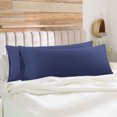 thumbnail image 1 of PiccoCasa 2Pcs Body Pillowcases Microfiber Pillow Covers, Queen Navy Blue, 1 of 9
