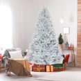 thumbnail image 2 of Patiojoy 7.5Ft Hinged Artificial Silver Tinsel Christmas Tree with Metal Stand, 2 of 10