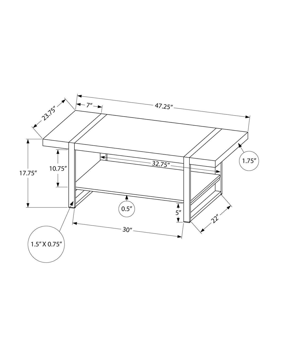 Monarch Specialties Coffee Table