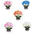 thumbnail image 3 of Xingzhi Large Artificial Orchid Bonsai with Vase Phalaenopsis Faux Plants Orchids Flowers Arrangements Table Home Decor Blue, 3 of 6