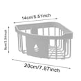 thumbnail image 2 of TIELUTT Suction Corner Shower Caddy Bathroom Portable Stainless Steel Rolling Rack for Kitchen over the Door Clothes Drying Rack Dish Dryer Rack over Dish Drying Rack Mats Cookies Tray Rolling, 2 of 3
