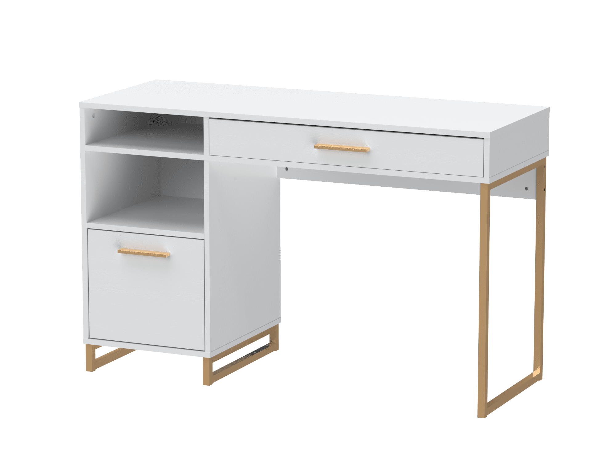 Mainstays Bureau d’écriture en bois et métal avec 1 tiroir et 1 porte pour adulte adolescent, 29,92 po.
