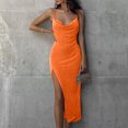 thumbnail image 1 of EGNMCR Robes d'Été pour Femmes Tendance 2024 Mode Robe de Printemps, d'Été et Décontractée pour Femme à une Épaule Sans Manches de Couleur Unie, 1 of 6