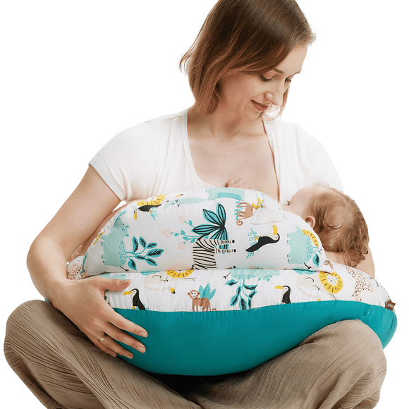 Momcozy Original Nursing Pillow and Positioner - Standard Size Feeding Pillow | Breastfeeding, Bottle Feeding, Baby Support | with Adjustable Waist Strap and Removable Cotton Cover