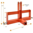 thumbnail image 2 of 3 Point Tractor Hitch, 3 Pt Quick Hitch Adapter with 2" Receiver & Weight Brackets for Category 1 Tractors, 2 of 7
