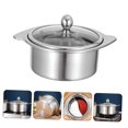 thumbnail image 4 of FONDOTIN Hotpot Cooking Pot Multi-purpose Pot Stainless Steel Round Dual Pot Design 1Pack, 4 of 8