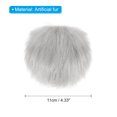 thumbnail image 2 of Unique Bargains Fluffy Soft Faux Fur Pom Poms for Hats with Snap Button, Grey 6Pack, 2 of 7