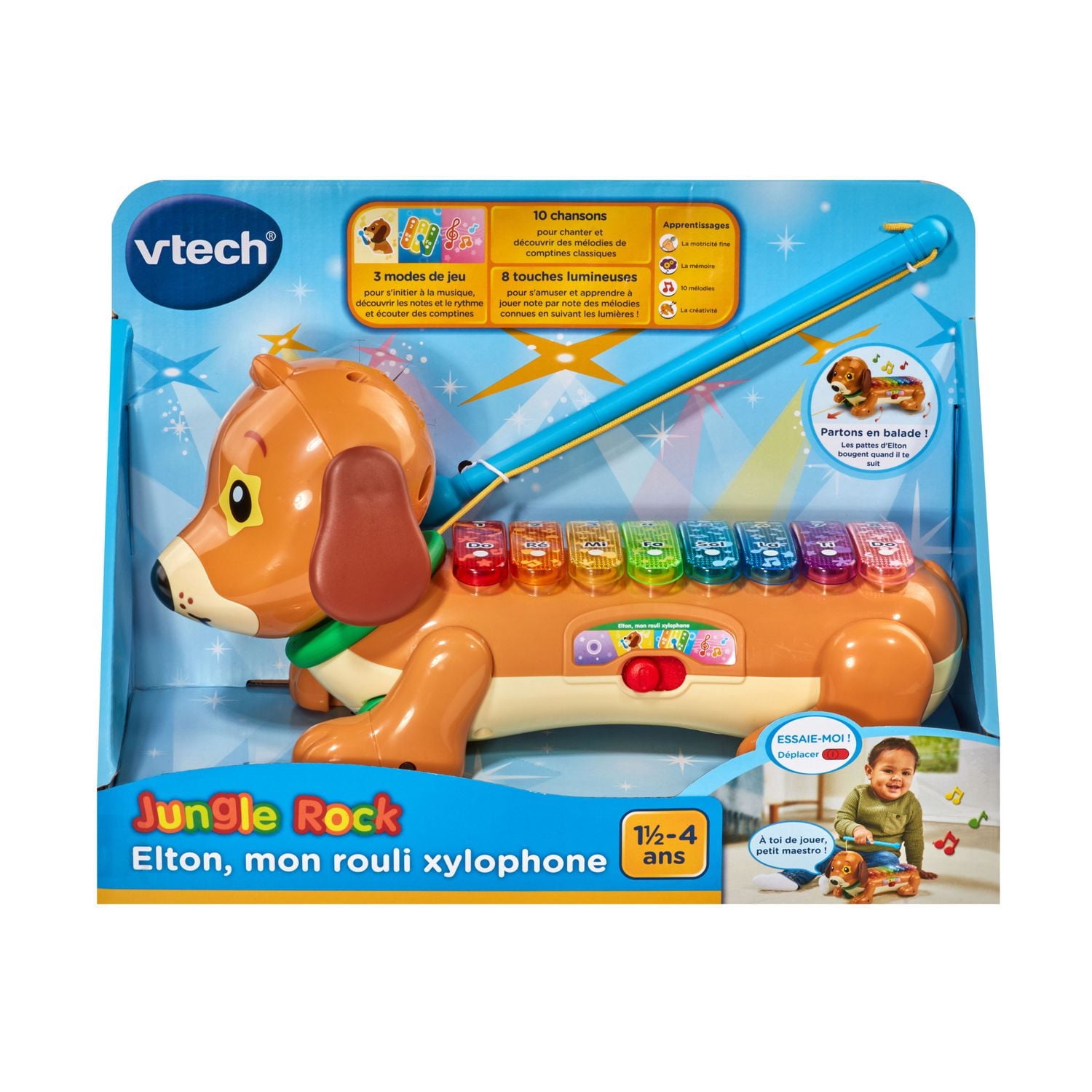 VTech Elton, mon rouli xylophone - Jouet musical pour bébé - Version française