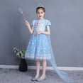thumbnail image 2 of HAWEE Grisl Elsa Princess Dress Queen Costume Cosplay Dress Up with Accessories(Not Include Cape), 2 of 6
