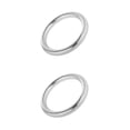 thumbnail image 1 of Thinsony Solid 304 Stainless Steel Webbing Strapping Welded DIY Ring Craft O Silver 39x8mm 2Set, 1 of 6