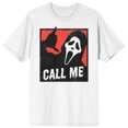 thumbnail image 1 of Ghostface T-Shirt Blanc pour Homme à Col Rond à Manches Courtes « Call Me » - TTG, 1 of 3