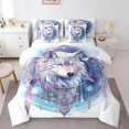 thumbnail image 1 of YST Dreamcatcher Wolf Comforter Set Boho Chic White Polyester Comforter & Duvet Type, King (7 Count), 1 of 4
