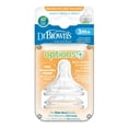 thumbnail image 3 of Dr. Brown's Natural Flow Options+ Wide-Neck Bottle Nipple 2 pack Level 2, 3 of 3