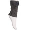 thumbnail image 2 of Poignets de Bottes d'Hiver pour Femmes avec Pièce Florale - Gris, 2 of 2